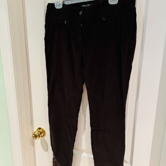 Dolce & Gabbana - Corduroy Dark Brown Pants, Made in Italy, Italian Size 44. - Picture 2 of 7
